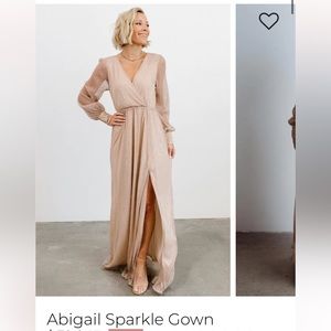 NWT Baltic Born Abigail Champagne sparkle dress Size L